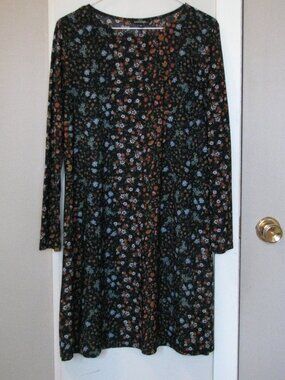 George Black Floral Long Sleeved Dress